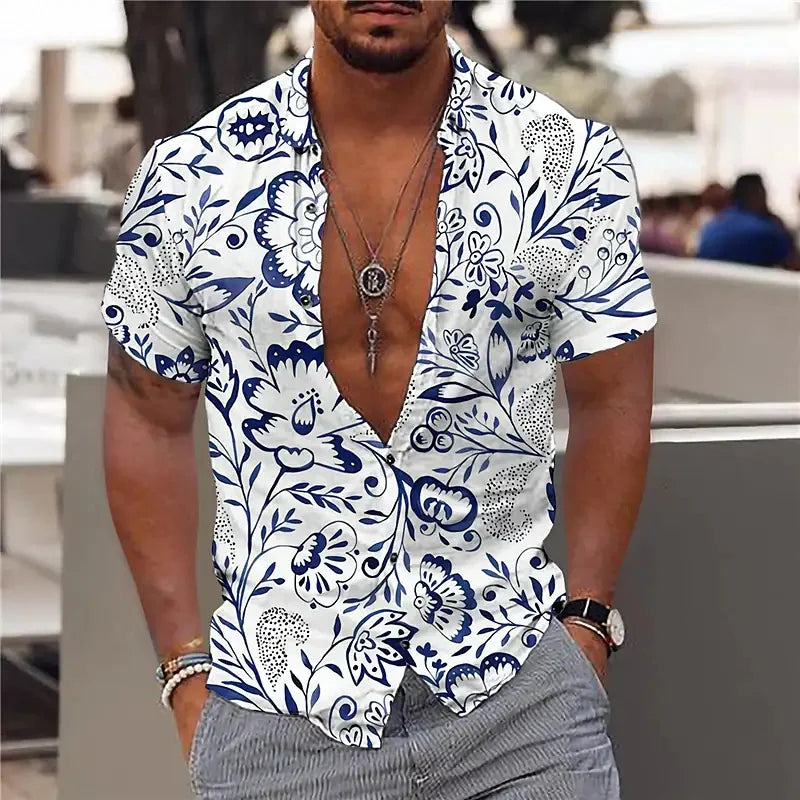 Men’s Tropical Print Hawaiian Shirt