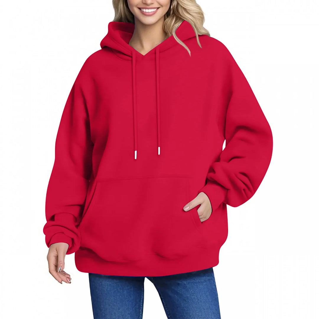 Plain Fleece Pullover Hoodie