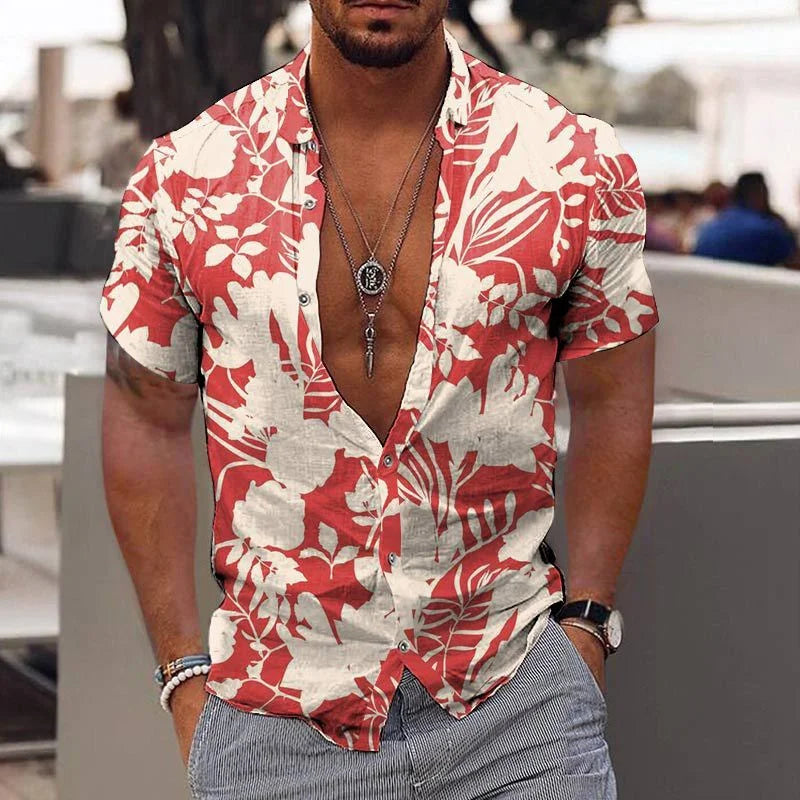 Men’s Tropical Print Hawaiian Shirt