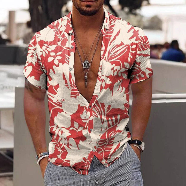 Men’s Tropical Print Hawaiian Shirt