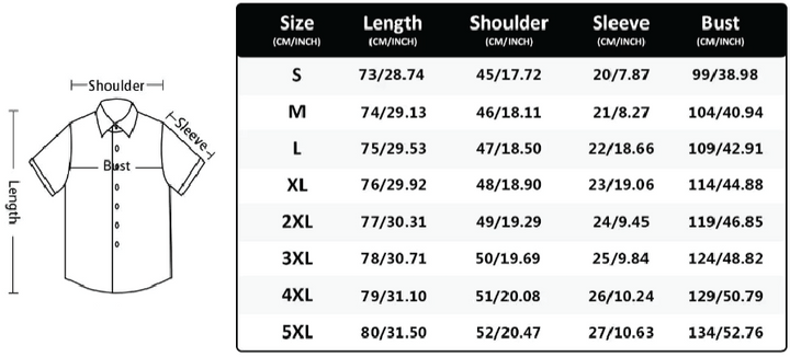 Men’s Hawaiian Shirt – Short Sleeve Beach Top