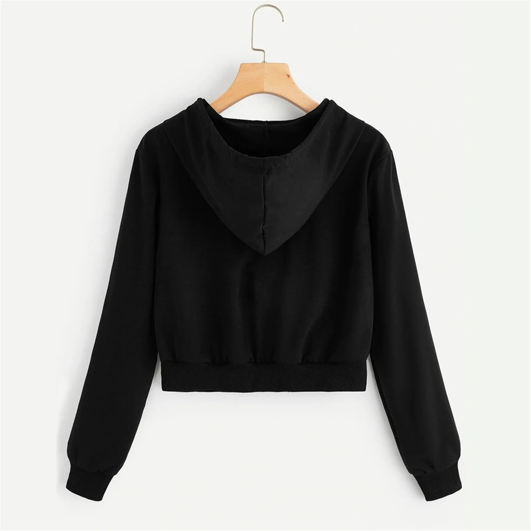 Women's Hooded Winter Jacket – Casual Zip-Up Sweatshirt