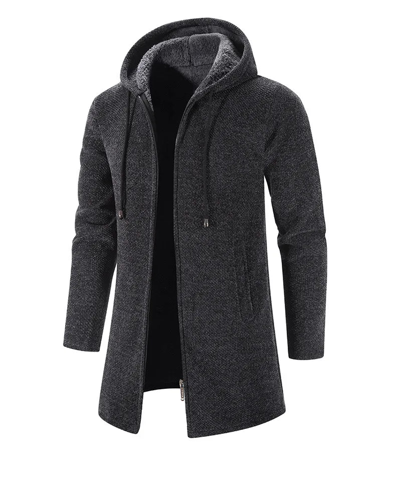 Men’s Long Knit Sweater Coat