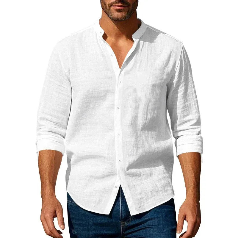 Casual Henley Lightweight Cotton Men’s Shirt