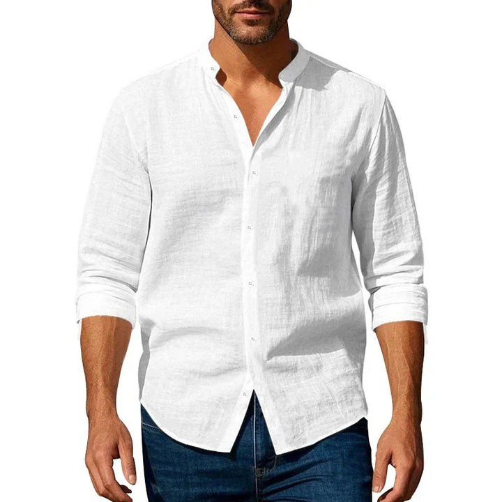 Casual Henley Lightweight Cotton Men’s Shirt