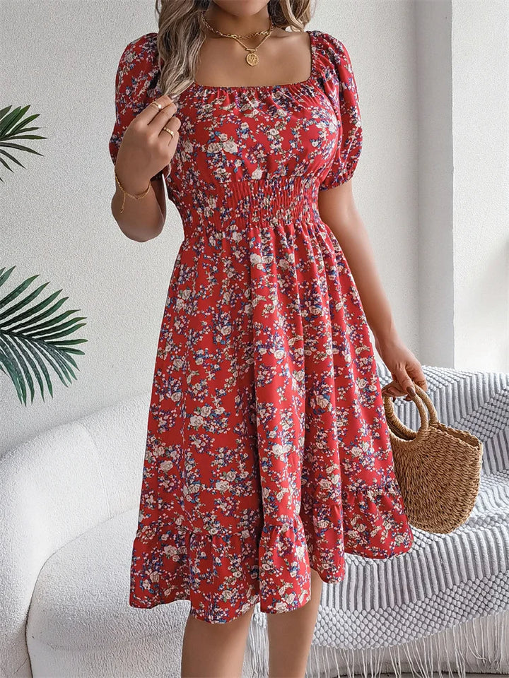 Effortless Summer Square Neck Dress