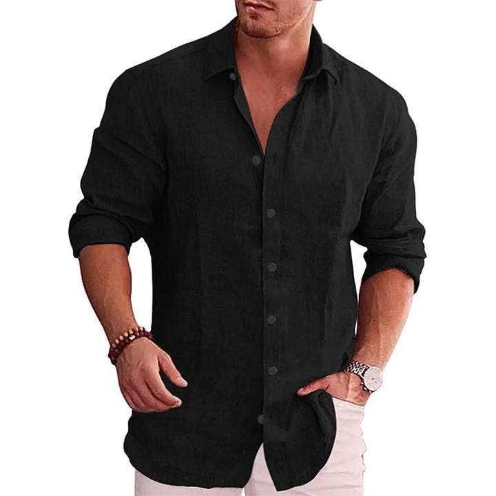 Lightweight Men’s Long Sleeve Casual Cotton Shirt