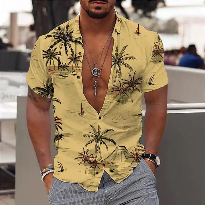 Men’s Hawaiian Shirt – Print Short Sleeve