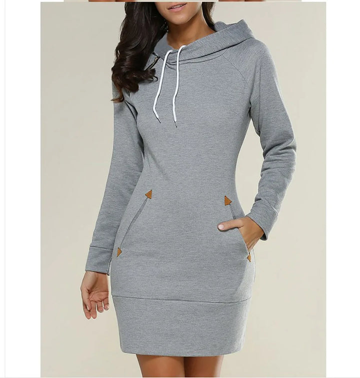 Women's Mid-Length Hoodie Dress