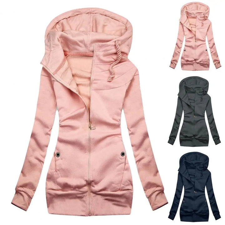 Autumn Winter Plush Hoodie Coat for Women