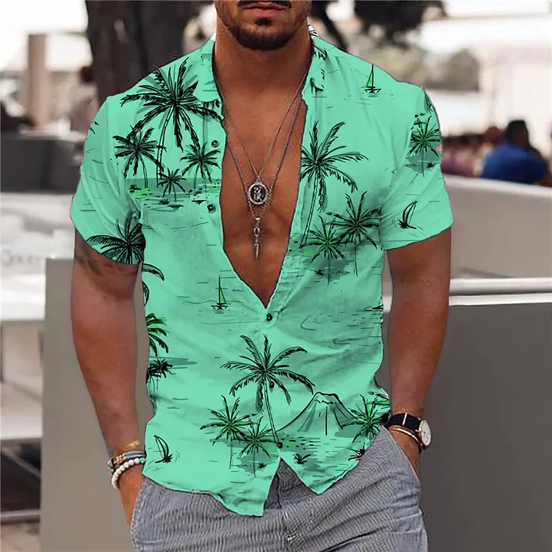 Men’s Tropical Print Hawaiian Shirt