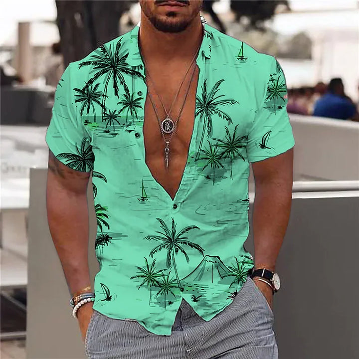 Men’s Tropical Print Hawaiian Shirt