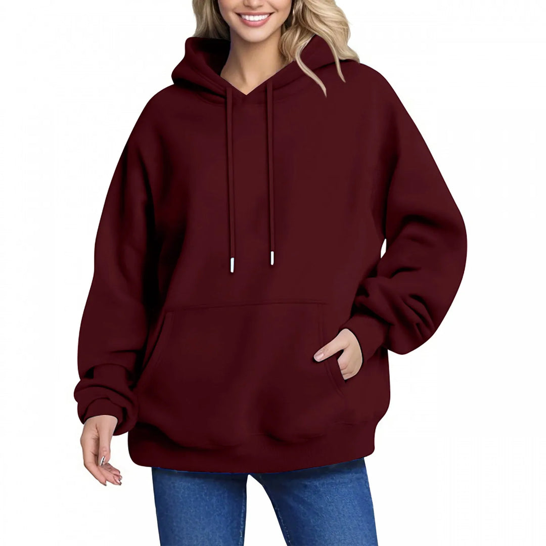 Plain Fleece Pullover Hoodie